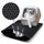 Katzenklo Matte, 50x40 cm Katzenstreu Matte, Doppelte Schichte Non-Slip wasserdichte Entwurf Katzenmatte Katzenklo, Bienenwabe Matte Katzentoilette, Cat Litter Mat Streu Kontrolle, Farbe: Schwarz: 50x40cm