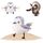 Potaroma Katzenspielzeug – Flatternder Vogel, realistischer Sandläufer mit Zwitscherlaut, wiederaufladbares, berührungsaktiviertes interaktives Spielzeug mit Katzenminze, 10,2 cm, Farbe: Uferschnepfengrau