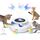 GoldenSun Katzenspielzeug, 3 in 1 Elektrisch Interaktives Automatischer Spielzeug für Katzen, Whack-A-Mole, Fluttering Butterfly, inklusive Ball, USB Wiederaufladbar Katzen Teaser mit 4 Aufsätzen, Farbe: A-Weiß