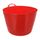Kerbl Trog FlexBag rot (Flexibler Futtertrog, Müslischüssel, Fassungsvermögen 60 Liter, Futtereimer mit Zwei Griffen) 326197, Größe: 60 l, Farbe: Rot