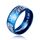 Uloveido Muslim Mohammad Arabischer Buchstabe Shahada Ringe Gold Farbe Edelstahl 8mm Breitband Religiöse Allah Ringe für Männer und Frauen Y543, Größe: N1/2 (54.4mm), Farbe: Blau
