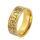 Ring für Männer und Frauen, 8 mm, Islam, muslimisch, Allah, Edelstahl, breiter Ring, islamisch, muslimisch, Gebet, religiöser Ring Schmuck, Größe: 9, Farbe: Gold 1 Stil B