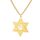 EUEAVAN Davidstern Chai-Halskette, hebräisch, jüdischer Chai-Anhänger, Halskette, Kabbalah-Amulett, Schmuck, jüdisches christliches Hexagramm, Chanukka, Geschenk für Damen und Herren, Farbe: Jüdischer Stern Chai Gold