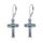 YFN Kreuz Ohrringe Sterling Silber Baumeln Tropfen Hängend Kreuz Ohrringe Religion Schmuck Christen Geschenke für Damen Herren, Farbe: C-Stern von David