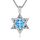 ABIGY Davidstern Kette, 925 Sterling Silber Davidstern Kette mit Kreuz Opal Anhänger Chai Halskette Hexagramm Davidstern Kette Jüdischen Amulett Schmuck Geschenke für Männer Damen, Farbe: Männer Kreuz Davidstern Halskette