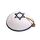 Baumwolle Kippah Yarmulke Jüdische Yamaka Kippa Israel Cap Judaica, Größe: M, Farbe: Weiß