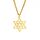 Dreamtimes Davidstern Halsketten Edelstahl Hexagramm Anhänger jüdische Halsketten Davidstern jüdischer Schmuck für Frauen Herren, Farbe: Gold