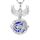 Only faith Halskette mit Engelsrufer, schwangere Frau, Erzengel, versilbert, Geschenk für werdende Mütter, Stil: Schutzengel, Farbe: Blau (Erzengel Michael)