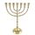 NKlaus Menorah Messing Handarbeit Kerzenständer 25cm Kerzenhalter 2791, Farbe: Gold