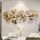 Dekoleidenschaft 3D Wandbild Ginkgo aus Metall in gold, 132x60 cm, Wanddeko, Wandschmuck, Größe: 132L x 60B cm, Farbe: Gold