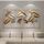 Dekoleidenschaft 3D Wandbild Blätter aus Metall in gold/silber/bronze, 135x69 cm, Wanddeko, Wandschmuck, Größe: 135L x 69B cm, Farbe: Gold/Silber/Bronze