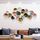 edaknez Coastal Metal Wall Art Decor for Living Room, Large Nautical Metal Wall Decor, 3D Modern Gold Lotus Leaves Wall Decoration for Living Room Bedroom (A 134.6 cm x 66.0 cm), Farbe: 134,6 x 66 cm