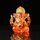 NNYCC Ganesha Figur 14cm Harz Kristall Deko Hindu Elefant Gott Lord Buddha Ganesha Geschenk Dekoration,Orange, Farbe: Orange
