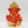 Gold Art India Keramik-Ganesha-Idol Ganesha-Idol für Auto, Armaturenbrett, kleines Ganesha Murti Ganpati Idol für Heimdekoration, Puja Lord Ganesha-Statue, Geschenk für Büro, Schreibtisch,, Farbe: Gold Sindoori Orange