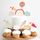 Tortendeko zur Einschulung, 12-teilig Regenbogen Schulanfang Cupcake Toppers, Schuleinführung Kuchen Fondant Muffins Zucker Dekorationen, für Junge Mädchen 1. Schultag Party Deko - Beidseitig Bedruckt, Farbe: Rosa