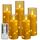 Da by LED Kerzen mit Eingelassener Lichterkette，Batteriebetriebene Kerzen mit Fernbedienung und 24 Stunde Timer，Flackernde Led Kerzen Für Weihnachtsdekoration Heimdekoration(Golden, 5er-Set), Größe: Golden - 5 count, Farbe: Js-dct5