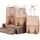 TsunNee 50 Stück Weihnachten Party Geschenkboxen, Kraftpapier Süssigkeitskästen, Mitbringsel Taschen, Papier-Treat-Boxen für Partydekorationen Adventskalender DIY, Größe: 1 stück (50er Pack), Farbe: Braun