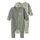Name IT Baby - Jungen Nbmnightsuit 2p Zip Ff Green Dino Noos Schlafanzug (2er Pack), Größe: 50, Farbe: Agave Green
