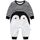 Minizone Babyschlafanzug Jungen Strampler, Baumwolle Einteiler mit Druckknöpfen - Atmungsaktiv Langlebig Weich - Ideal zum Spielen Schlafen 0-3 Monate, Größe: 0-3 Monate, Farbe: Pinguine