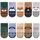FedMois 5er Pack Baby Kleinkinder ABS rutschfeste Socken Sneaker Socken Tiermotive Baumwolle, Größe: 1-3 Jahre, Farbe: Streifen