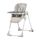 Kinderkraft Hochstuhl YUMMY, Kinderhochstuhl, Babystuhl, Kombihochstuhl, ab den Ersten Lebensmonaten, Fussstütze, Halbliegende Position, Bezug aus PU, Einfach zu Reinigen, Grau, Farbe: Grey