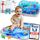 Mallie® Wassermatte Baby 66x50 CM [100% BPA & Schadstoff-Frei] ab 3, 6 und 9 Monate im Ozean Blau Design I Baby Spielzeug, Spielzeug Ab 6 Monate als Wassermatte Baby und Baby Spielzeug 6 Monate, Größe: Klein, Farbe: Blau