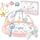 Nukido Spieldecke Mit Spielbogen Baby Spielmatte Babyspieldecke Krabbelmatte Krabbeldecke 7 Spielzeuge Und Kissen Weich Pflegeleicht Ocean Rosa, Farbe: Rosa - 56 Cm