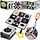 Jiosdo Baby Spielzeug 0-3 Monate, Kontrast Spielzeug Baby Stoffbuch Knistertuch Würfel, Kontrastbuch Schwarz Weiss, Black & White Kinderwagen Spielzeug Geschenksets Babyspielzeug 0 3 6 12 Monate(3PCS), Farbe: 3 Schwarz Weiß