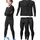 HOPLYNN - Thermal Underwear Set für Kinder Funktionsunterwäsche Skiunterwäsche Jungen Atmungsaktiv Thermo Unterwäsche Warme Fussball Ski, Größe: XS/122-127cm, Farbe: 2/Schwarz