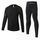 Echinodon Kinder Sportunterwäsche Fussball Junge Funktionsunterwäsche Set Kompressionsshirt + Kompressionshose Kompressionsunterwäsche für Training Skifahren Radsport, Größe: 164-170, Farbe: A-Schwarz