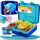LUCKY KIDZ© Brotdose Kinder mit Fächern, Bento Box, Brotdose mit Fächern, Auslaufsicher & BPA frei, Lunchbox Kinder, Vesperbox, Jausenbox, Brotdosen, Lunch Box, Brotzeitbox, Frühstücksbox, Farbe: Blau Rocket Boy Xxl
