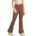 Haloumoning Mädchen Leggings Schlaghosen V Crossover Flared Yogahose Schlag Sporthose Kinder Ausgestellte Hosen für Yoga, Tanz, Laufen, Größe: 9-10 Jahre, Farbe: Braun