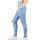 Monbessi Sportleggins Kinder Mädchen mit Handytasche Sporthose Hohe Taille Turnleggins Mädchen Lang für Gym Yoga Gymnastik, Größe: 130, Farbe: Blau