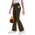Desol Thermo Kreuzdesign Schlaghose Mädchen mit Taschen für Teenager Elastische Flared Leggings für Sport und Yoga Sporthose Ideale Gymnastikhose und Jogginghose, Größe: 7-8 Jahre, Farbe: Khaki