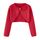 Proumhang Bolero Shrug Strickjacke für Mädchen Langärmelige Baumwollstrickpullover EIN-Knopf-Schal Jacke Sweatshirt Mäntel Chlidren Kleid Cover Up Für 3-10 Jahre, Größe: 120, Farbe: Rot