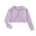 Yealoo Bolero Mädchen Lange Ärmel Strickjacke Kinder Bolerojacke Schulterjacke Kommunionkleid Baumwolle mit Schleife, Größe: 5-6 Jahre, Farbe: Lila