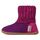GIESSWEIN Hüttenschuh Wildpoldsried Kids - Hohe Unisex Hausschuhe für Kinder, Warme Filz-Pantoffeln für Mädchen & Jungen, Feste Gummi Sohle, Größe: 34 EU, Farbe: Veilchen