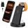 3 in 1 für iPhone Ladestation Schnelles Kabelloses Ladegerät - Wireless Charger für iPhone 17 Air 16e 16 15 14 13 12 11 X Pro Max & für Apple Watch und für Air Pods 4 3 2 Pro mit 18W Adapter, Farbe: Rosa
