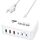 USB C Ladegerät, 165W 6-Port USB Mehrfach Ladegerät, 100W Schnellladegerät USB C PD 3.0 Power Adapter, USB Netzteil für MacBook Pro/Air,iPhone 16/15/14/13,Samsung S24/S23, Größe: 3A3C 165W USB Ladegerät, Farbe: Weiß