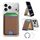 ESR mit MagSafe Wallet, 5 Kartenhalter, RFID-Schutz, für Magsafe Geldbörse mit Ständer, Magnetisches Wallet für iPhone 17/16/15/14/13/12-Serie, für Pixel 10/Pro/Pro XL, Nicht für 13/12 Mini, Braun, Farbe: A3_braun