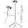 180CM Selfie Stick Stativ, Erweiterbarer All-in-1 Handy Stativ mit Kabelloser Fernbedienung, 360° Rotation Handyhalter Kompatibel mit Gopro, iPhone 15 14 13 12, Samsung, Xiaomi, Huawei, Größe: A-[180CM＆Verstärkte Stabilität], Farbe: Weiß