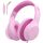 EarFun Kinder Kopfhörer, Over-Ear Kopfhörer für Kinder mit Kabel, 85/94dB Lautstärkenbegrenzer, Faltbar, Einstellbar, Hi-Fi Klang, HD-Mikrofon, Komfortables Tragen, Kinderkopfhörer für Schule/Tablet, Farbe: Rosa