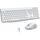 KOORUI Tastatur und Maus Kabellos, Leise Maus Tastatur Set Deutsches Layout QWERTZ mit 12 Funktionstasten 2.4 GHz Tastatur Maus Set für Windows, MacOS, Linux-Weiss, Größe: Kabellos, Farbe: Kaltes-weiß
