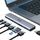 HODO USB C Hub Adapter für MacBook Pro Air, Mac Zubehör 8 in 2 mit 4K HDMI,Thunderbolt 3 Port, USB 3.0/2.0, SD und TF Kartensteckplatz für M3 M2 M1 2024 2023 2022 2021, Größe: Medium, Farbe: Gray