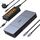 DisplayLink Dockingstation für MacBook M1/M2/M3 - Triple 4K@60Hz Monitor Erweiterung, 18-in-1 USB C Dock mit 140W Netzadapter, 3 HDMI, 2 DP, Ethernet, 10G USB-C/A, Display-Link Treiber Erforderlich, Größe: X-Large, Farbe: Gray