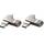 Lexar D40E 256 GB Dual Drive USB 3.2 Gen 1 Type-C Jump Drive, USB-C Flash Drive, Metallgehäuse, schwenkbares Design, Thumb Drive, Kompatibel mit iPhone 17,Silberner Champagner (Packung mit 2), Größe: 256GB (Packung mit 2), Farbe: Champagne Silver