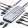 USB C Hub MacBook Pro/Air Adapter Multiport 7-in-2 auf HDMI 4K @60Hz, Typ C Thunderbolt 3, SD/TF-Kartenleser, USB 3.0, Dock USB C für MacBook Pro 2020/2019/2018 MacBoook Air, Farbe: Anthrazitgrau