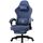 GTPLAYER Gaming Stuhl Ergonomischer Gaming Sessel Schreibtischstuhl mit Stoffoberfläche, Federsitzkissen, Verbindungsarmlehnen und Fussstütze 150KG, Dunkelblau, Farbe: Dunkelblau