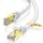 VOIETOLT Cat8 Lan Kabel 5M, 40Gbps/2000MHz Flach Schirmung Hochgeschwindigkeit Netzwerkkabel, STP RJ45 Gigabit Cat-8 Ethernet Kabel für PS4/5, für Modem, für Router (weiss), Größe: 5 meters (1 piece), Farbe: Weiß