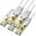 Veetop 3m x 5 Stück Lan Kabel Cat 7 Netzwerkkabel Patchkabel für 10 Gigabit Ethernet, Flexibel und Robust mit vergoldetem RJ45. Weiss, Größe: 3m x 5 Stück, Farbe: Weiß